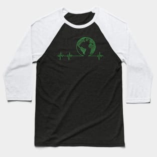 Earth Heartbeat Baseball T-Shirt